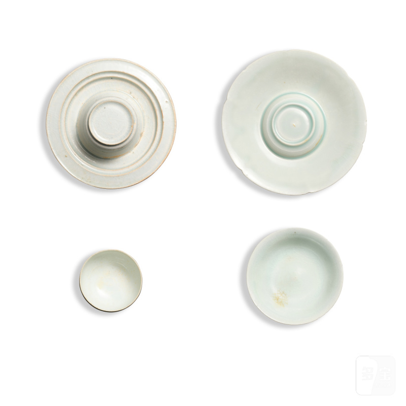 Two qingbai-glazed cups and cup stands, Song dynasty | 宋 青白釉高足盃及茶盞兩組 - 图3